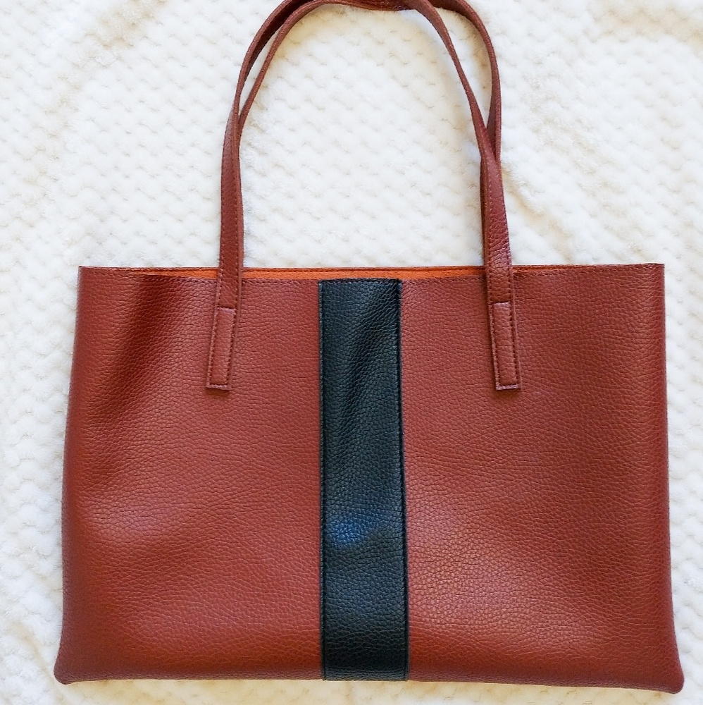 Brown and Black Vince Camuto Tote